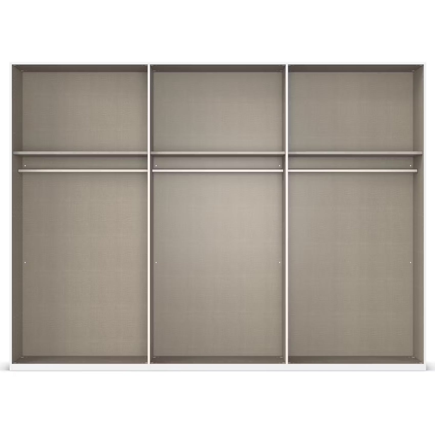 Internal Wardrobe compartment view of Rauch Atlantic Oak 6 Door Hinged Wardrobe W301CM