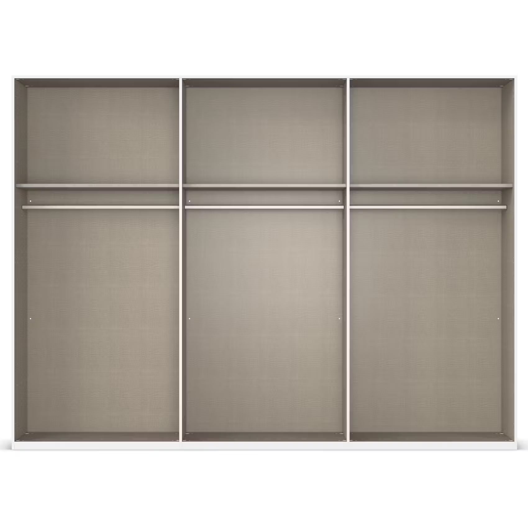 Internal Wardrobe compartment view of Rauch Atlantic Oak 6 Door Hinged Wardrobe W301CM
