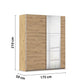 Rauch Aura Artisan Oak Sliding Door Wardrobe with Mirror
