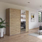 Rauch Aura Artisan Oak Sliding Door Wardrobe with Mirror