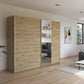 Rauch Aura Artisan Oak Sliding Door Wardrobe with Mirror