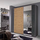 Rauch Aura Artisan Oak Sliding Door Wardrobe with Mirror