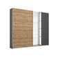 Rauch Aura Artisan Oak Sliding Door Wardrobe with Mirror