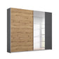 Rauch Aura Artisan Oak Sliding Door Wardrobe with Mirror