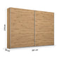 Rauch Aurelia Artisan Oak Sliding Door Wardrobe Dimensions