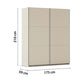 Rauch Aurelia Champagne Sliding Door Wardrobe Dimensions