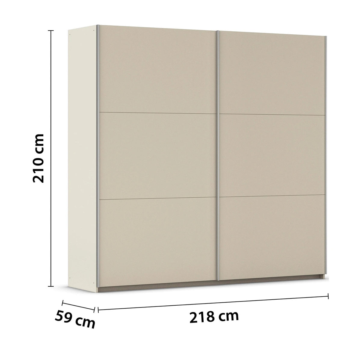 Rauch Aurelia Champagne Sliding Door Wardrobe Dimensions