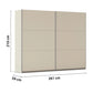 Rauch Aurelia Champagne Sliding Door Wardrobe Dimensions
