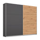 Rauch Aurelia Metallic Grey & Artisan Oak Sliding Door Wardrobe