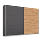 Rauch Aurelia Metallic Grey & Artisan Oak Sliding Door Wardrobe
