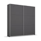 Rauch Aurelia Metallic Grey Sliding Door Wardrobe