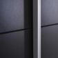 Rauch Aurelia Metallic Grey Sliding Door Wardrobe Door Handle closeup view