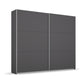 Rauch Aurelia Metallic Grey Sliding Door Wardrobe