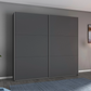 Rauch Aurelia Metallic Grey Sliding Door Wardrobe front view