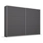 Rauch Aurelia Metallic Grey Sliding Door Wardrobe in Metallic Grey