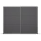 Rauch Aurelia Metallic Grey Sliding Door Wardrobe front view