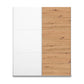 Rauch Aurelia White & Artisan Oak Sliding Door Wardrobe front view