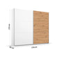 Rauch Aurelia White & Artisan Oak Sliding Door Wardrobe Dimensions