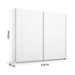 Rauch Aurelia White Sliding Door Wardrobe Dimensions