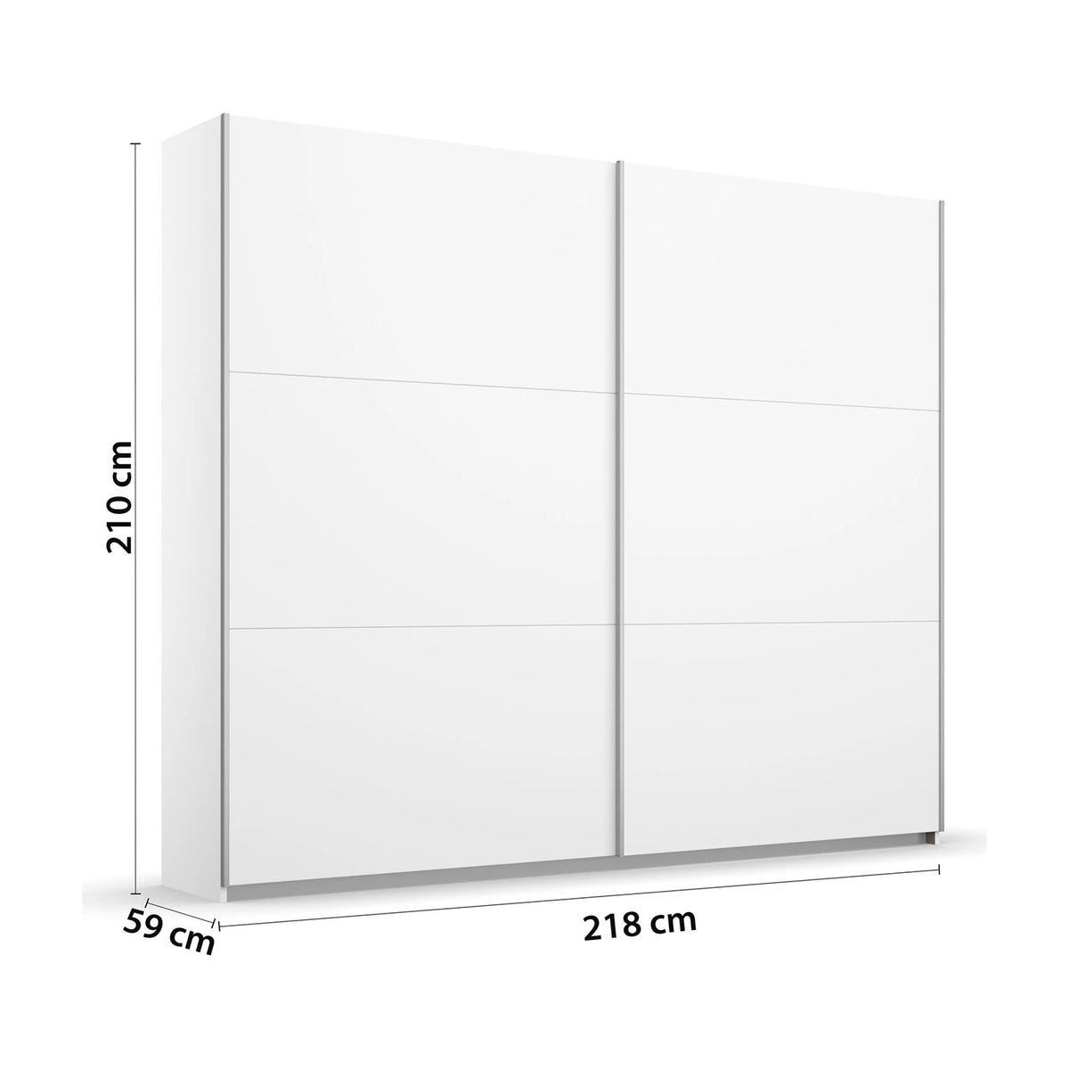 Rauch Aurelia White Sliding Door Wardrobe Dimensions