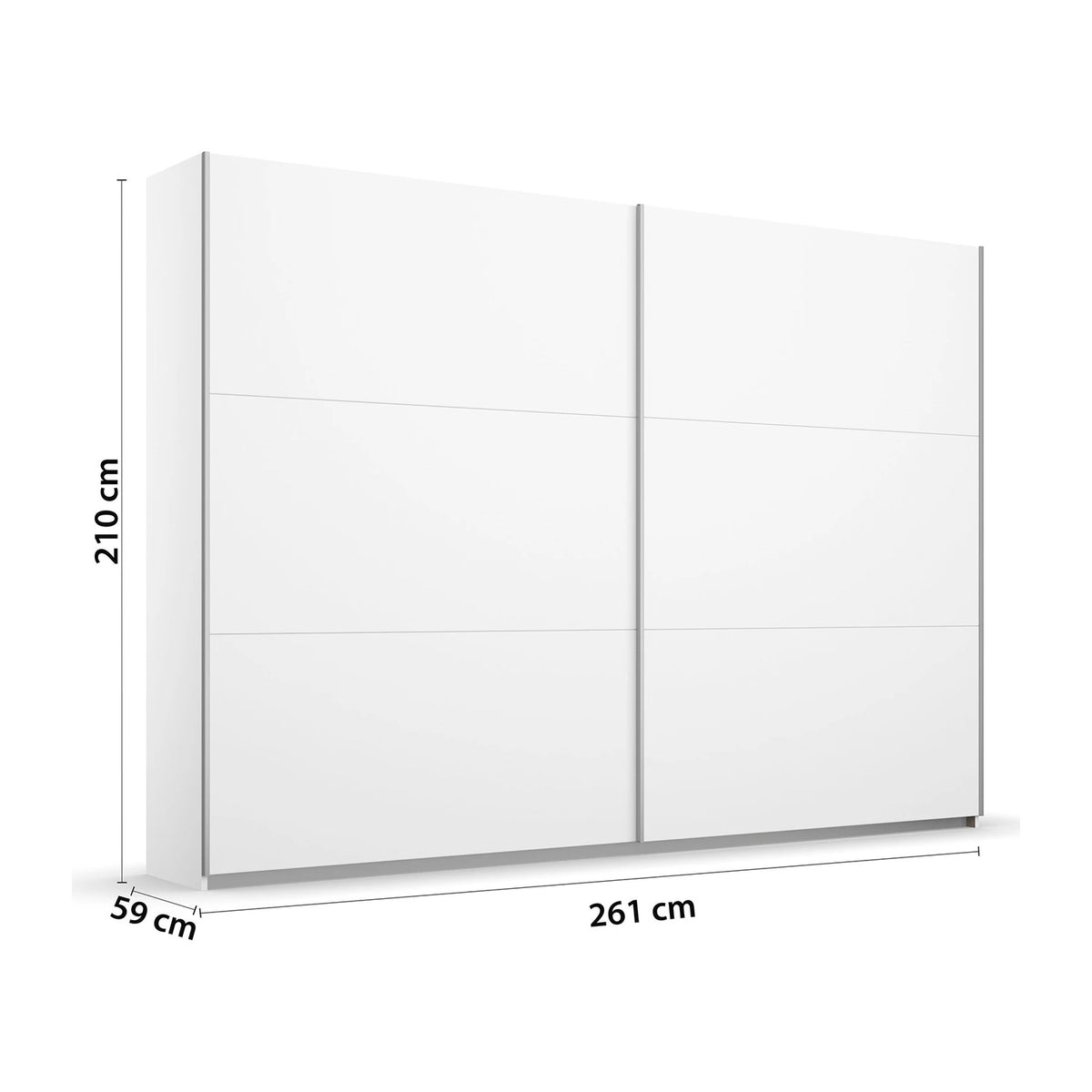 Rauch Aurelia White Sliding Door Wardrobe Dimensions