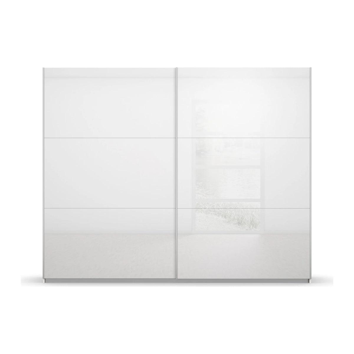 Large Rauch Aurielia W261cm High Gloss White sliding door wardrobe 