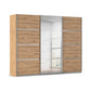 Aurich Artisan Oak Sliding Door Wardrobe with Mirror 271cm