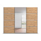 Aurich Artisan Oak Sliding Door Wardrobe with Mirror 271cm