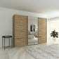 Aurich Artisan Oak Sliding Door Wardrobe with Mirror 271cm