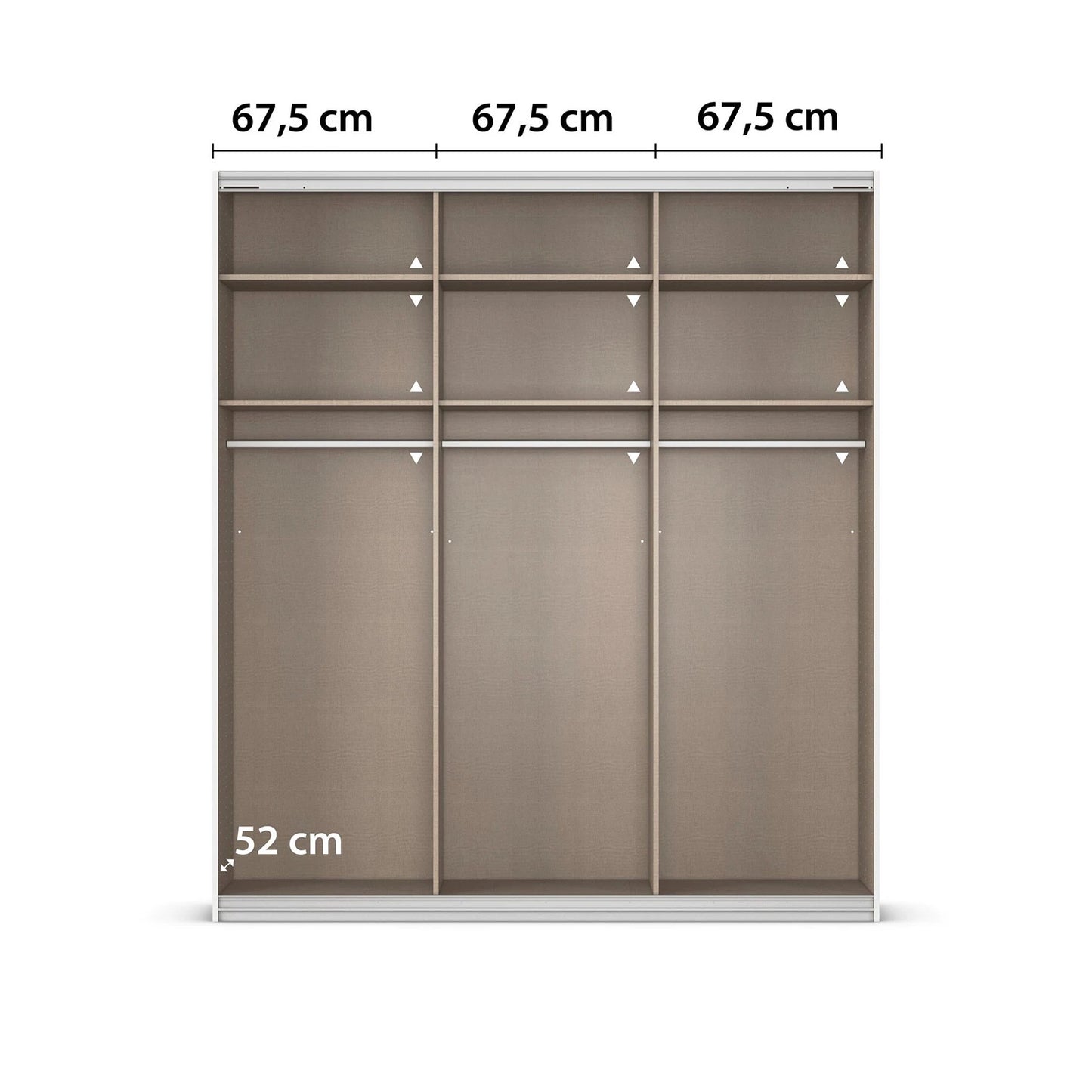 Aurich White Sliding Door Wardrobe 203cm