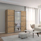 Aurich Artisan Oak Sliding Door Wardrobe with Mirror 203cm