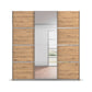Aurich Artisan Oak Sliding Door Wardrobe with Mirror 203cm
