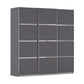 Rauch Aurich Metallic Grey Decor Sliding Door Wardrobe 203cm