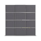 Rauch Aurich Metallic Grey Decor Sliding Door Wardrobe 203cm
