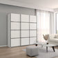 Aurich White Sliding Door Wardrobe 203cm