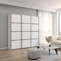 Aurich White Sliding Door Wardrobe 203cm