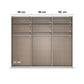 Rauch Aurich White Decor Sliding Door Wardrobe with Mirror 271cm