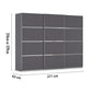 Rauch Aurich Metallic Grey Decor Sliding Door Wardrobe 271cm