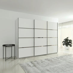 Rauch Aurich White Sliding Door Wardrobe 271cm