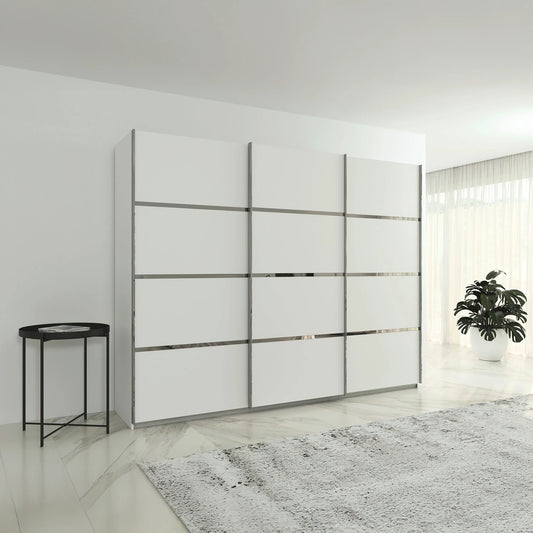 Rauch Aurich White Sliding Door Wardrobe 271cm
