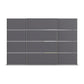 Rauch Aurich Metallic Grey Decor Sliding Door Wardrobe 315cm