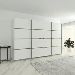 Rauch Aurich White Decor Sliding Door Wardrobe 315cm