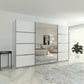 Rauch Aurich White Decor Sliding Door Wardrobe with Mirror 315cm