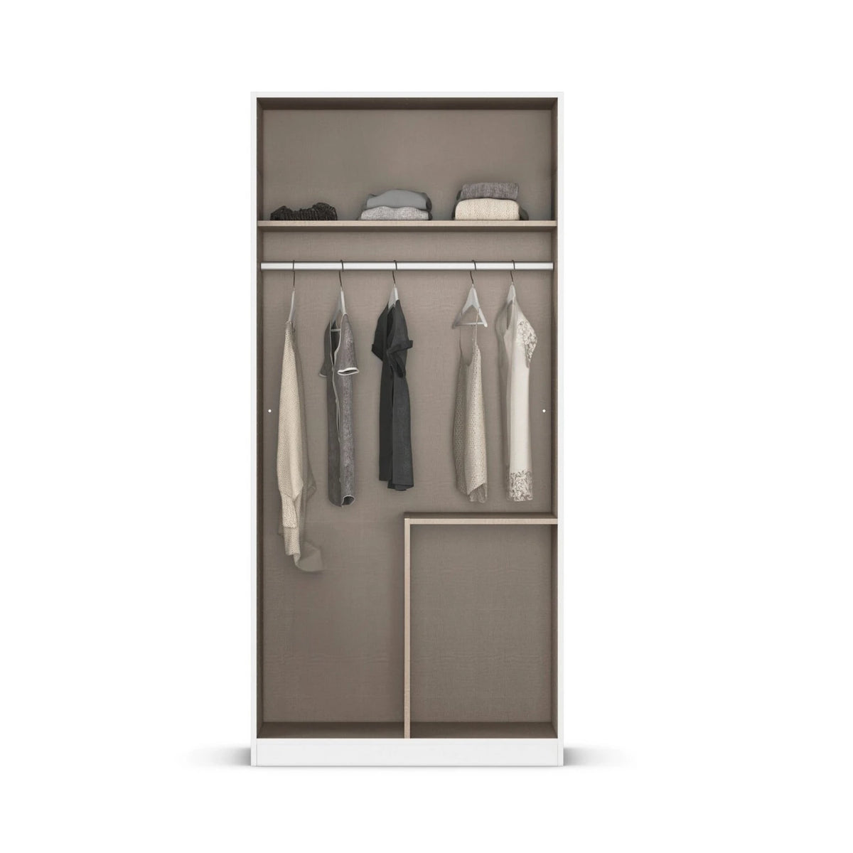 Rauch Avola 2 Door, 2 Drawers Combi Wardrobe 91cm internal compartment