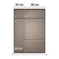 Rauch Avola 3 Door, 2 Drawers Combi Wardrobe 136cm internal compartments Dimensions