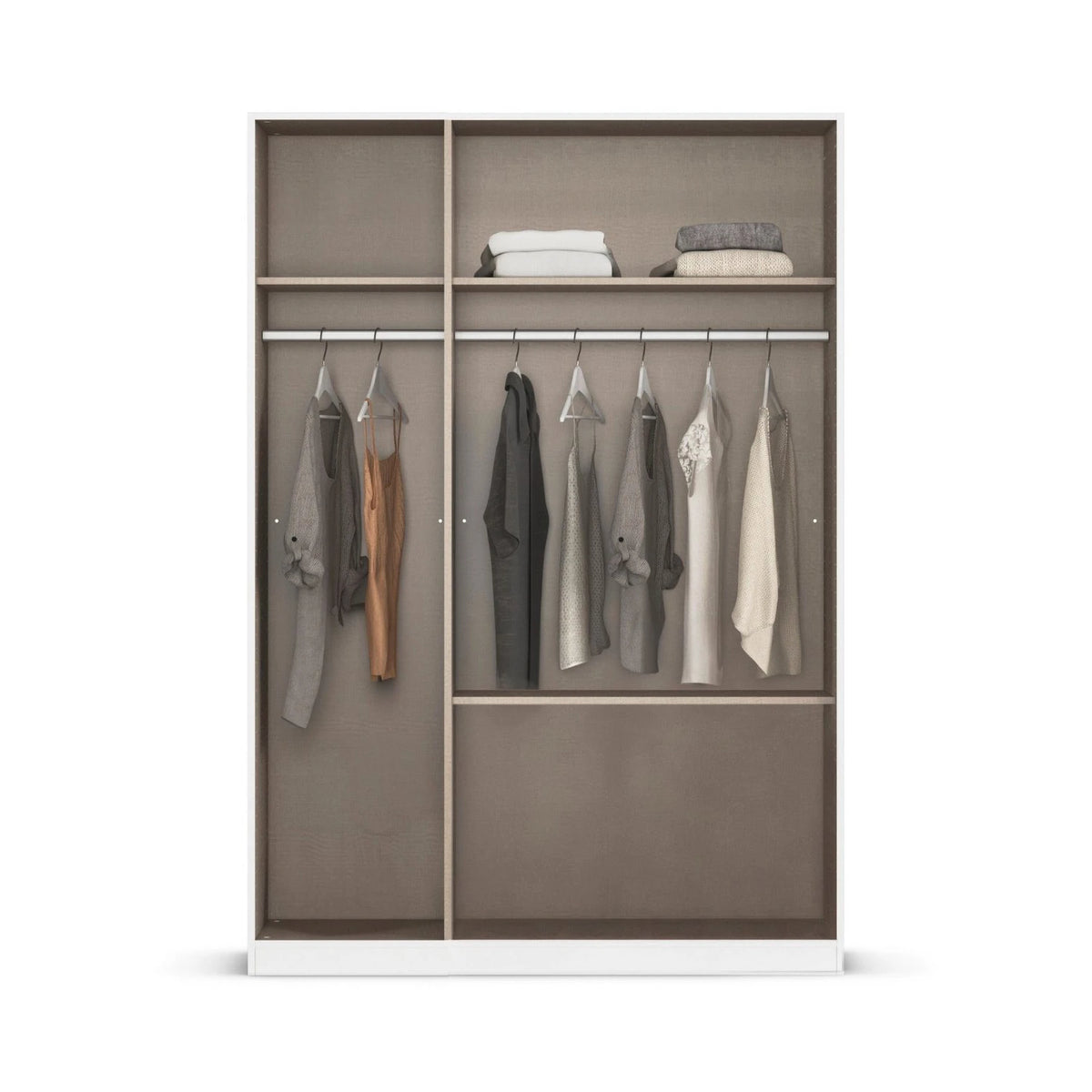 Rauch Avola 3 Door, 2 Drawers Combi Wardrobe 136cm internal compartments