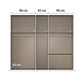 Rauch Avola 5 Door, 2 Drawers Combi Wardrobe 226cm internal compartments Dimensions