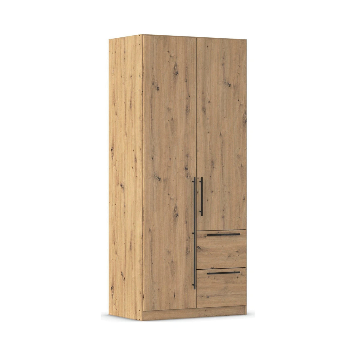 Rauch Avola 2 Door, 2 Drawers Combi Wardrobe 91cm in Oak