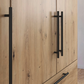 Rauch Avola 2 Door, 2 Drawers Combi Wardrobe 91cm in Oak Handles Closeup view