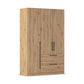 Rauch Avola 3 Door, 2 Drawers Combi Wardrobe 136cm in Oak